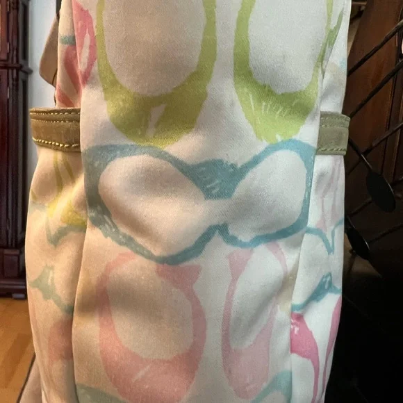 Coach Multicolor Mini Tote Bag – Pastel Signature C Print - Picture 4 of 9